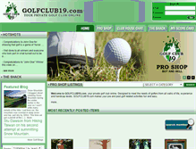 Tablet Screenshot of golfclub19.com